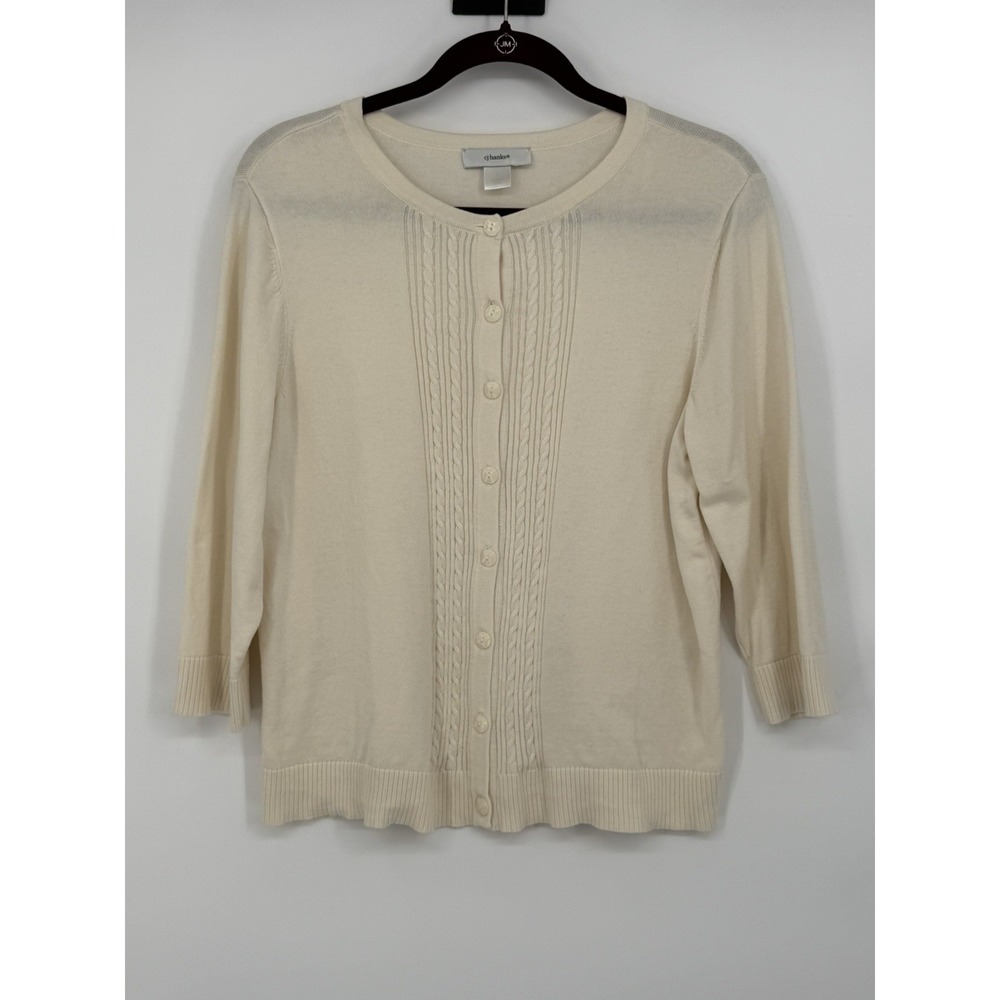 CJ Banks Women's Button Down Sweater Size X
